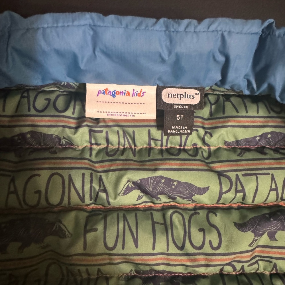 Patagonia Kids' Blue, Orange, and Yellow Vest - Picture 2 of 5